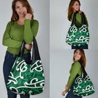 Aotearoa Maori Kowhaiwhai Grocery Bag Kakariki Puhoro and Patiki