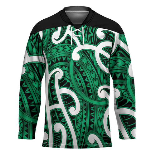 Aotearoa Maori Kowhaiwhai Hockey Jersey Kakariki Puhoro and Patiki