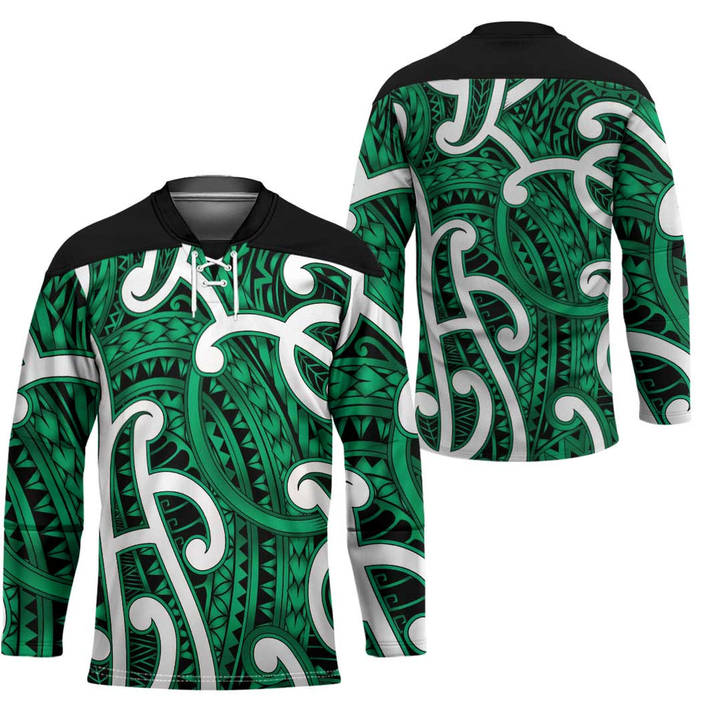 Aotearoa Maori Kowhaiwhai Hockey Jersey Kakariki Puhoro and Patiki