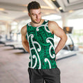 Aotearoa Maori Kowhaiwhai Men Tank Top Kakariki Puhoro and Patiki