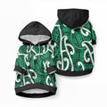 Aotearoa Maori Kowhaiwhai Pet Hoodie Kakariki Puhoro and Patiki