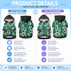 Aotearoa Maori Kowhaiwhai Pet Hoodie Kakariki Puhoro and Patiki