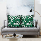 Aotearoa Maori Kowhaiwhai Pillow Cover Kakariki Puhoro and Patiki