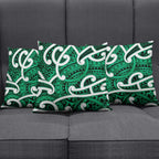 Aotearoa Maori Kowhaiwhai Pillow Cover Kakariki Puhoro and Patiki