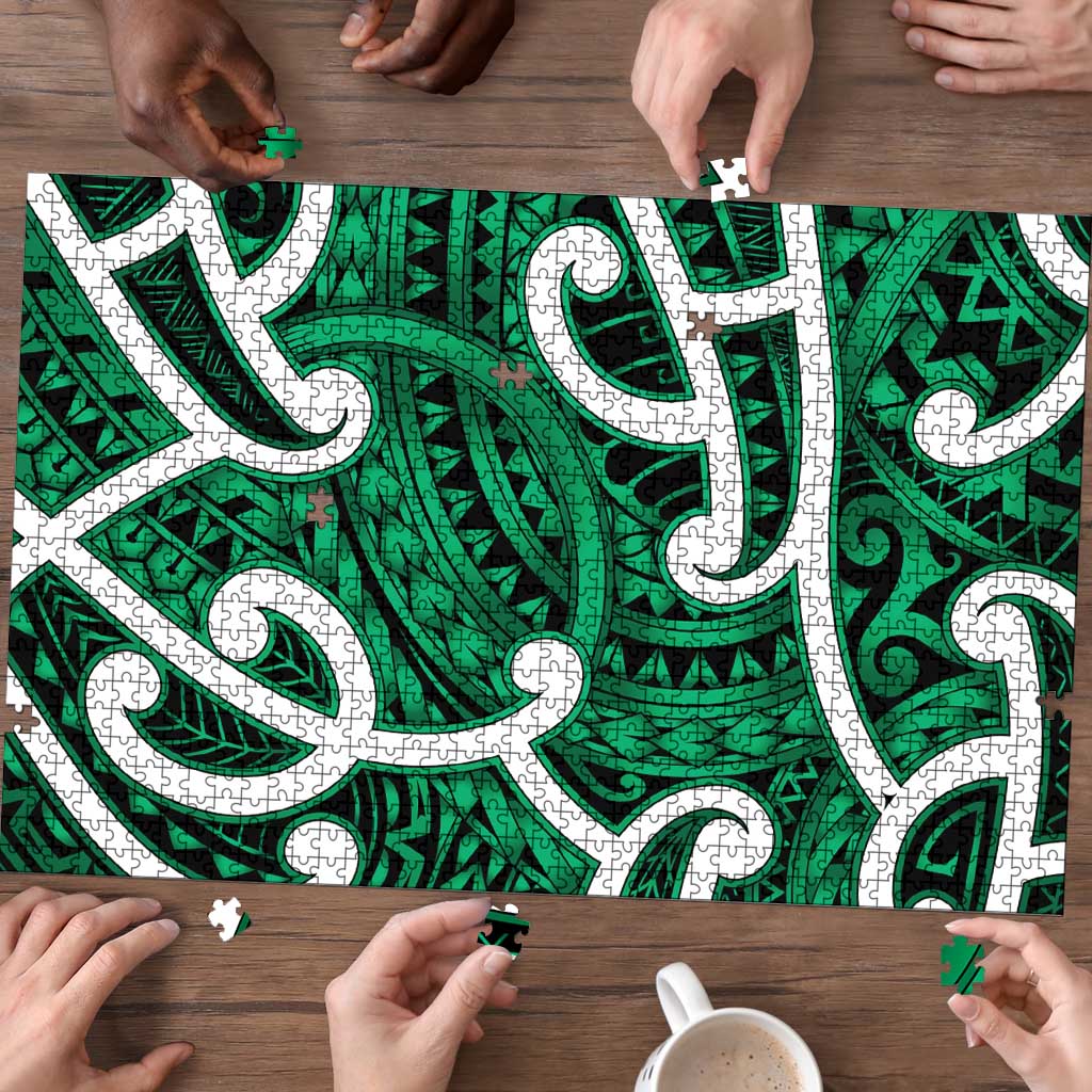 Aotearoa Maori Kowhaiwhai Puzzle Kakariki Puhoro and Patiki