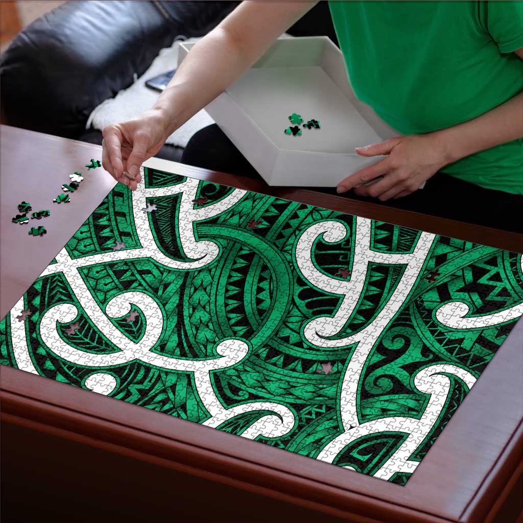 Aotearoa Maori Kowhaiwhai Puzzle Kakariki Puhoro and Patiki