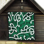 Aotearoa Maori Kowhaiwhai Quilt Kakariki Puhoro and Patiki