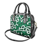 Aotearoa Maori Kowhaiwhai Shoulder Handbag Kakariki Puhoro and Patiki
