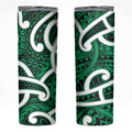 Aotearoa Maori Kowhaiwhai Skinny Tumbler Kakariki Puhoro and Patiki