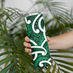 Aotearoa Maori Kowhaiwhai Skinny Tumbler Kakariki Puhoro and Patiki