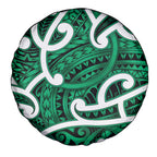 Aotearoa Maori Kowhaiwhai Spare Tire Cover Kakariki Puhoro and Patiki