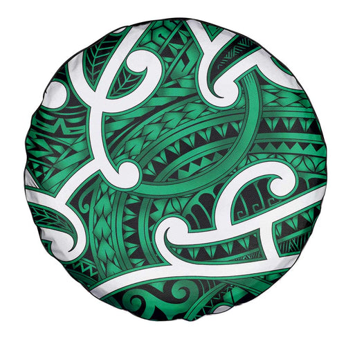 Aotearoa Maori Kowhaiwhai Spare Tire Cover Kakariki Puhoro and Patiki