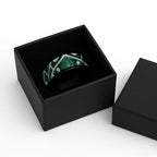 Aotearoa Maori Kowhaiwhai Spinner Ring Kakariki Puhoro and Patiki