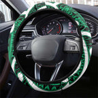Aotearoa Maori Kowhaiwhai Steering Wheel Cover Kakariki Puhoro and Patiki
