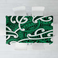 Aotearoa Maori Kowhaiwhai Tablecloth Kakariki Puhoro and Patiki