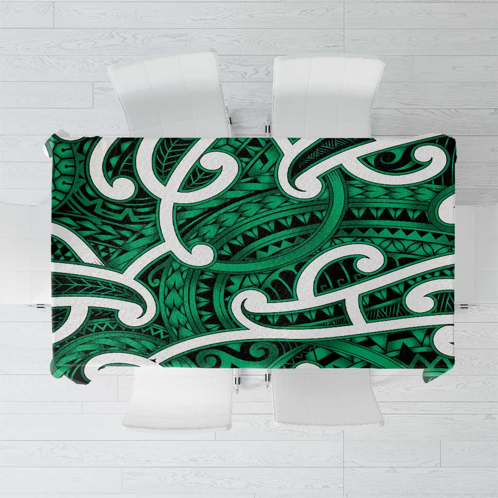 Aotearoa Maori Kowhaiwhai Tablecloth Kakariki Puhoro and Patiki