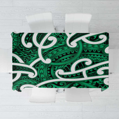 Aotearoa Maori Kowhaiwhai Tablecloth Kakariki Puhoro and Patiki