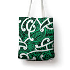 Aotearoa Maori Kowhaiwhai Tote Bag Kakariki Puhoro and Patiki