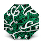 Aotearoa Maori Kowhaiwhai Umbrella Kakariki Puhoro and Patiki