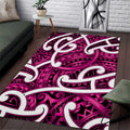 Aotearoa Maori Kowhaiwhai Area Rug Mawhero Puhoro and Patiki
