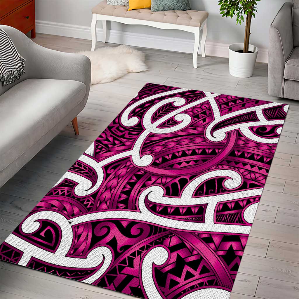 Aotearoa Maori Kowhaiwhai Area Rug Mawhero Puhoro and Patiki