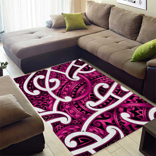 Aotearoa Maori Kowhaiwhai Area Rug Mawhero Puhoro and Patiki