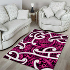 Aotearoa Maori Kowhaiwhai Area Rug Mawhero Puhoro and Patiki