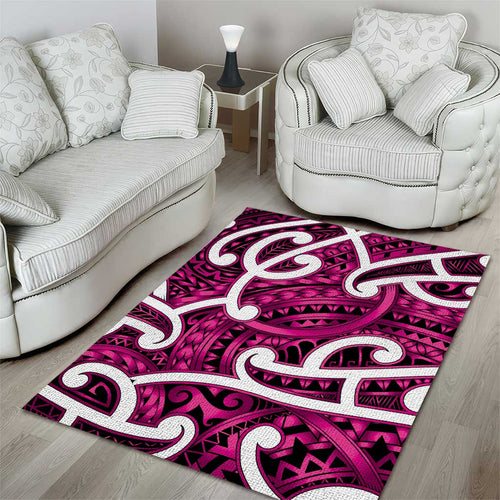 Aotearoa Maori Kowhaiwhai Area Rug Mawhero Puhoro and Patiki