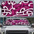 Aotearoa Maori Kowhaiwhai Auto Sun Shade Mawhero Puhoro and Patiki