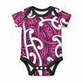 Aotearoa Maori Kowhaiwhai Baby Onesie Mawhero Puhoro and Patiki