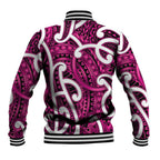 Aotearoa Maori Kowhaiwhai Baseball Jacket Mawhero Puhoro and Patiki