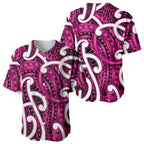 Aotearoa Maori Kowhaiwhai Baseball Jersey Mawhero Puhoro and Patiki