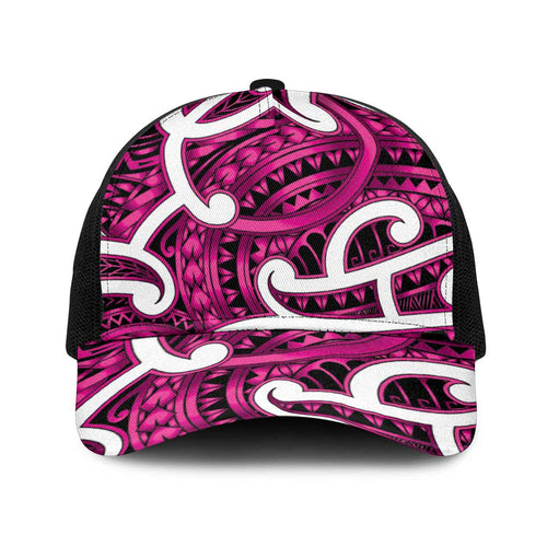 Aotearoa Maori Kowhaiwhai Baseball Net Cap Mawhero Puhoro and Patiki
