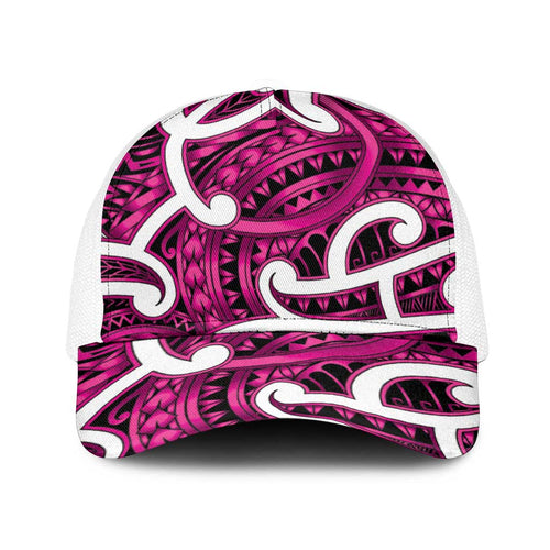 Aotearoa Maori Kowhaiwhai Baseball Net Cap Mawhero Puhoro and Patiki