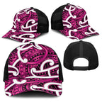 Aotearoa Maori Kowhaiwhai Baseball Net Cap Mawhero Puhoro and Patiki