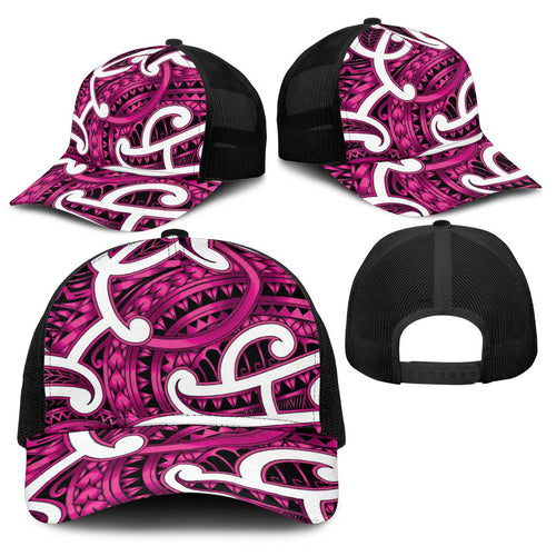 Aotearoa Maori Kowhaiwhai Baseball Net Cap Mawhero Puhoro and Patiki