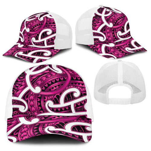 Aotearoa Maori Kowhaiwhai Baseball Net Cap Mawhero Puhoro and Patiki