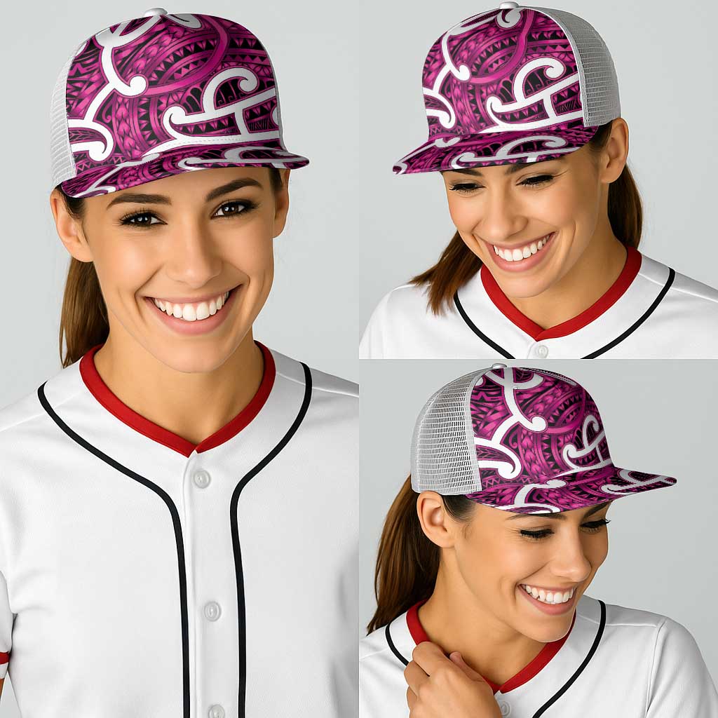 Aotearoa Maori Kowhaiwhai Baseball Net Cap Mawhero Puhoro and Patiki