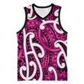 Aotearoa Maori Kowhaiwhai Basketball Jersey Mawhero Puhoro and Patiki