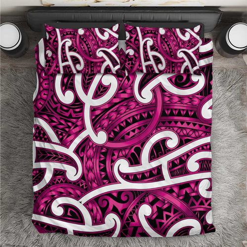 Aotearoa Maori Kowhaiwhai Bedding Set Mawhero Puhoro and Patiki