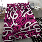 Aotearoa Maori Kowhaiwhai Bedding Set Mawhero Puhoro and Patiki