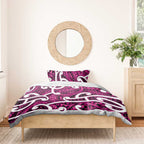 Aotearoa Maori Kowhaiwhai Bedding Set Mawhero Puhoro and Patiki