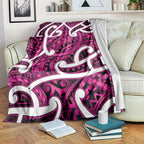 Aotearoa Maori Kowhaiwhai Blanket Mawhero Puhoro and Patiki