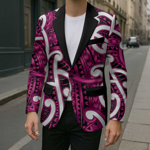 Aotearoa Maori Kowhaiwhai Blazer Mawhero Puhoro and Patiki