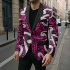 Aotearoa Maori Kowhaiwhai Blazer Mawhero Puhoro and Patiki
