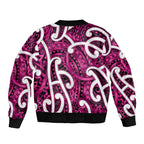 Aotearoa Maori Kowhaiwhai Bomber Jacket Mawhero Puhoro and Patiki