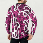 Aotearoa Maori Kowhaiwhai Button Sweatshirt Mawhero Puhoro and Patiki