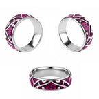 Aotearoa Maori Kowhaiwhai Classic Ring Mawhero Puhoro and Patiki