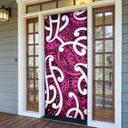 Aotearoa Maori Kowhaiwhai Door Cover Mawhero Puhoro and Patiki