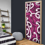 Aotearoa Maori Kowhaiwhai Door Cover Mawhero Puhoro and Patiki